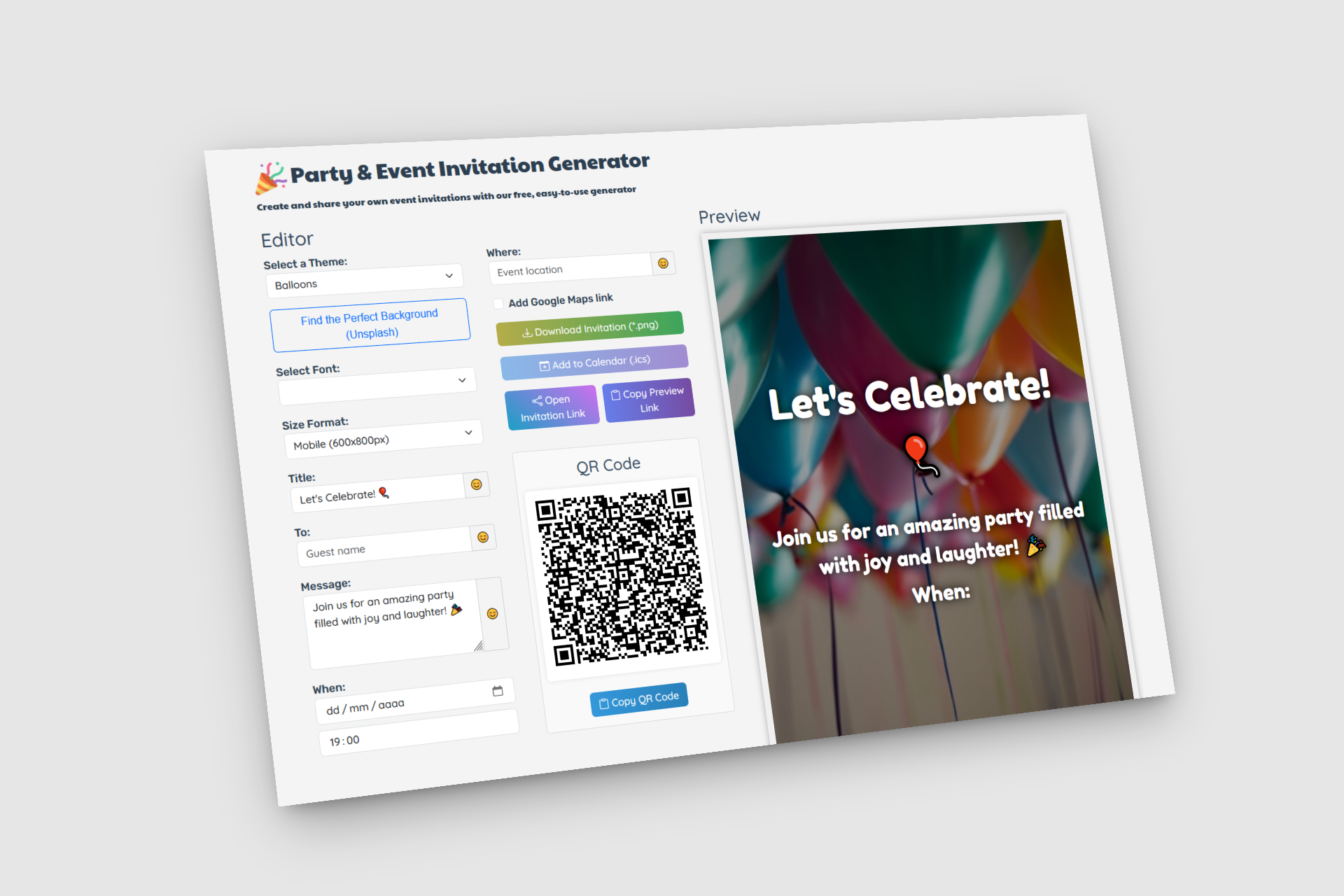 Project Party Invitations
